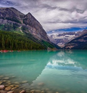 lake and mountains