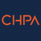 Orange CHPA logo on dark blue background