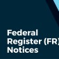 Federal Register Notice graphic image with flag, capitol building, and gavel