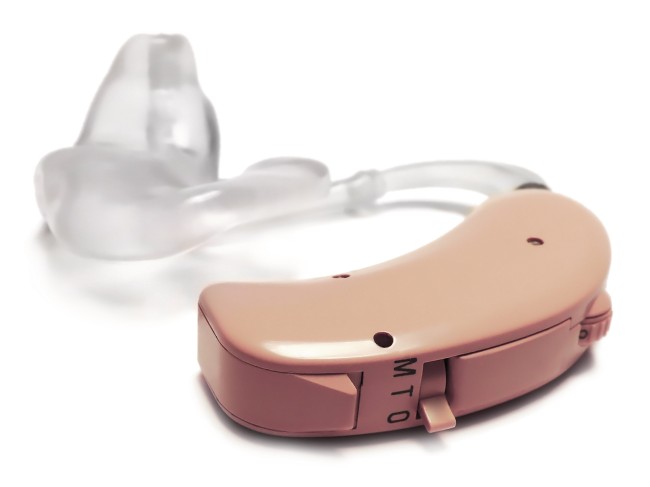 OTC Hearing aid on white background